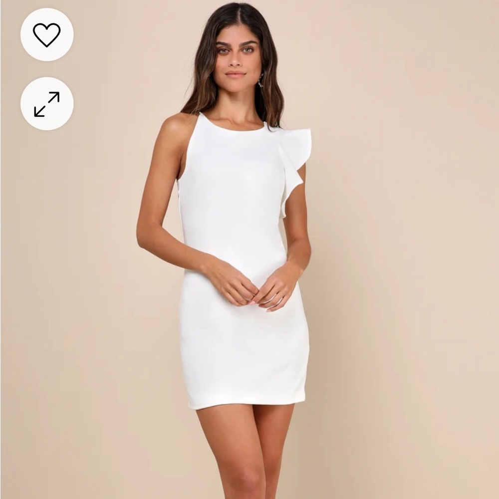 Dinah White One-Shoulder Dress from Lulu’s
